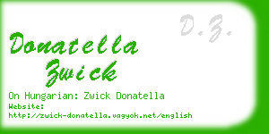 donatella zwick business card